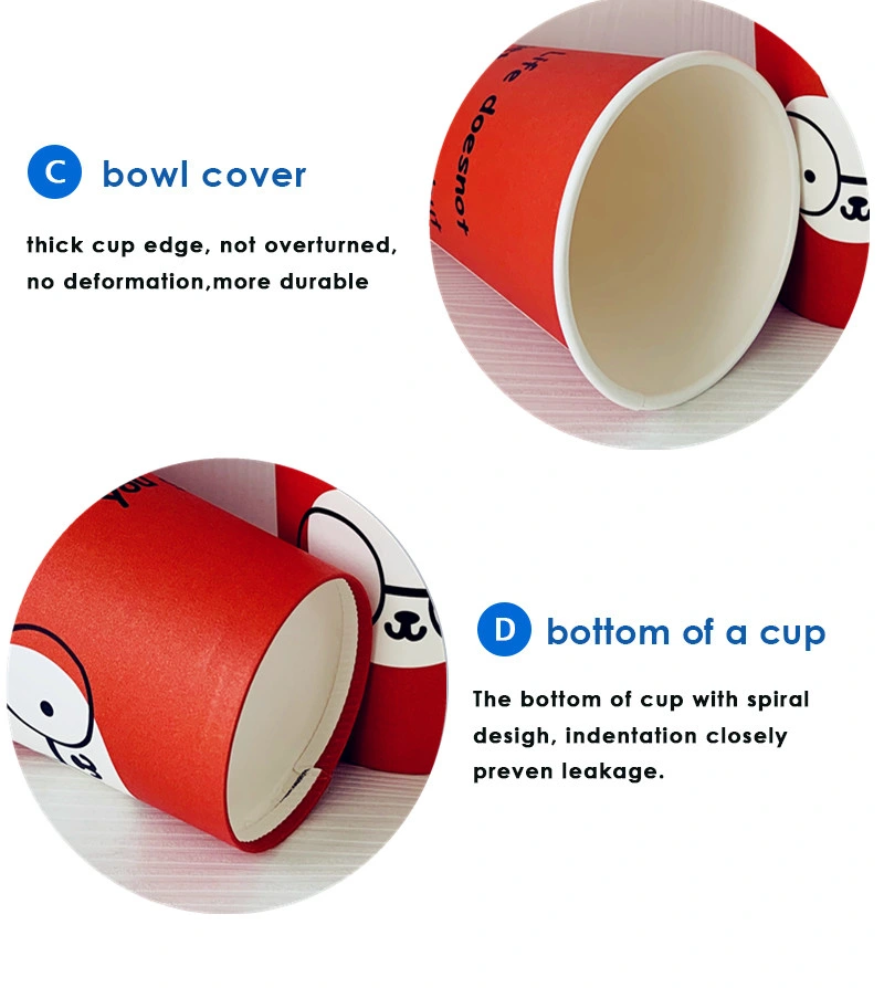 Sugarcane Paper Cup Custom Customized Wall Logo Item Style Coffee PCS Color Double Design Printing