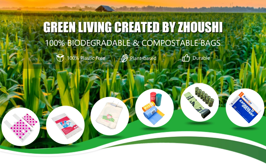 Pbat+Corn Starch,Biodegradable,Compostable Bags,T-Shirt/Hand/Shopping/Roller/Trash Bags/Poly Mailing/Dog Pet Poop/Clothes/Packaging Bags with TUV Certificates