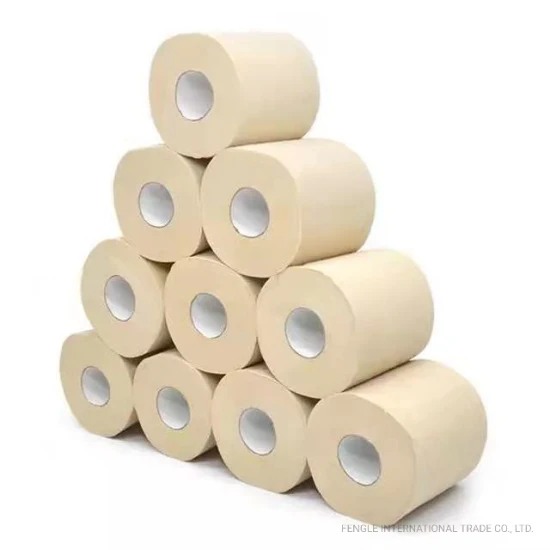 Papel tisú de pulpa de bambú virgen en relieve/papel higiénico barato/fabricante de rollos de papel higiénico suave personalizado Artículo OEM sin blanquear blanqueado reciclado