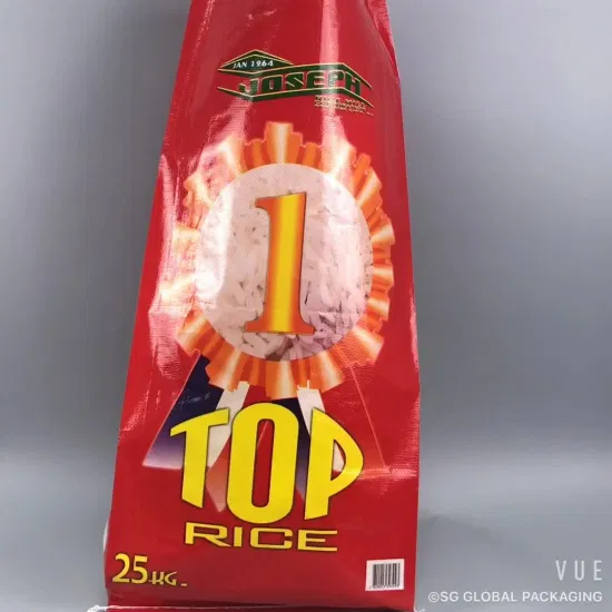 GRS SGS mayorista de fábrica certificada polipropileno virgen BOPP laminado 25kg 50kg PP saco vacío tejido arroz maíz grano alimentación semilla azúcar harina trigo bolsa de embalaje